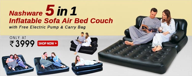 5 in 1 air sofa bed naaptol