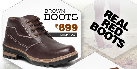 real red brown boots at Rs.899 shop now cod available