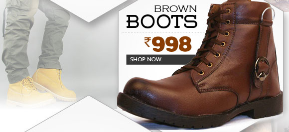 real red brown boots at Rs.998 shop now cod available