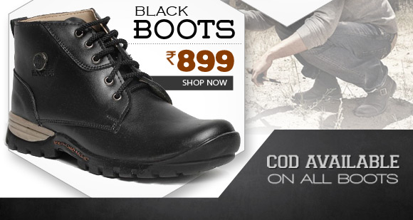 real red black boots at Rs.899 shop now cod available