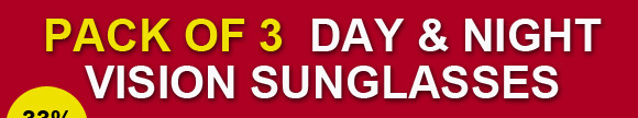 Pack of 3 Day & Night Vision Sunglasses