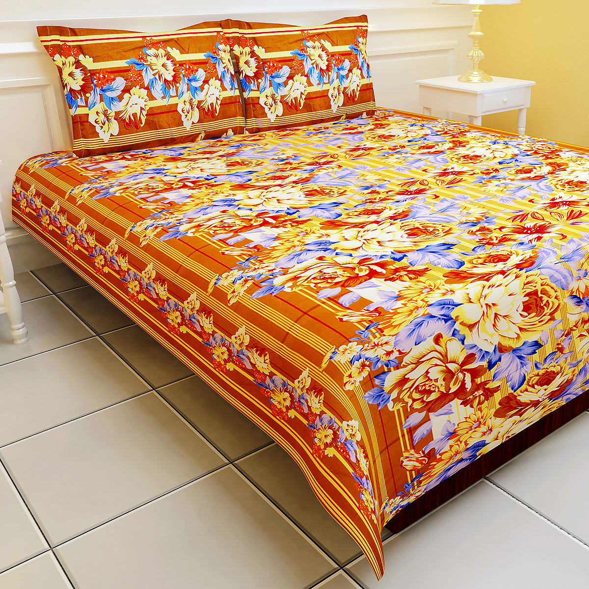 Buy Salona 8 Designer Double Bed Sheets with 16 Pillow Covers (8BS11